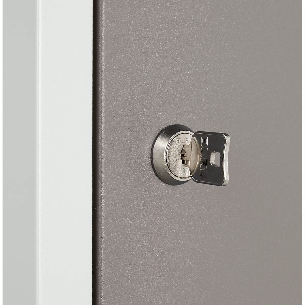 Lockerzuil, met cilinderslot, lichtgrijs/platina grijs