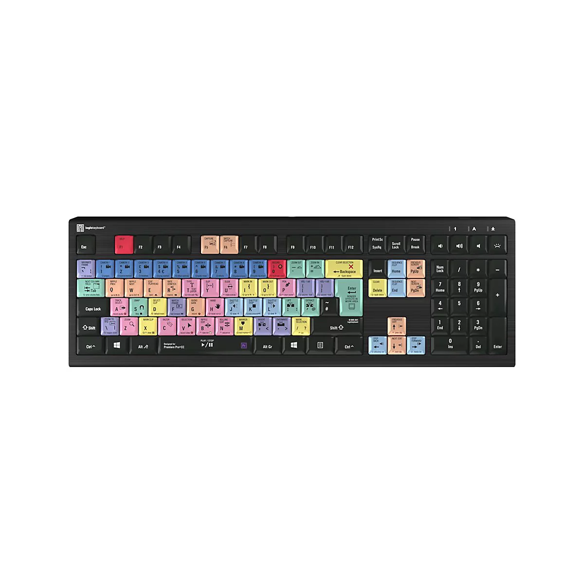 LogicKeyboard Adobe Premiere Pro CC ASTRA 2 - Tastatur - hintergrundbeleuchtet - USB - QWERTY - GB