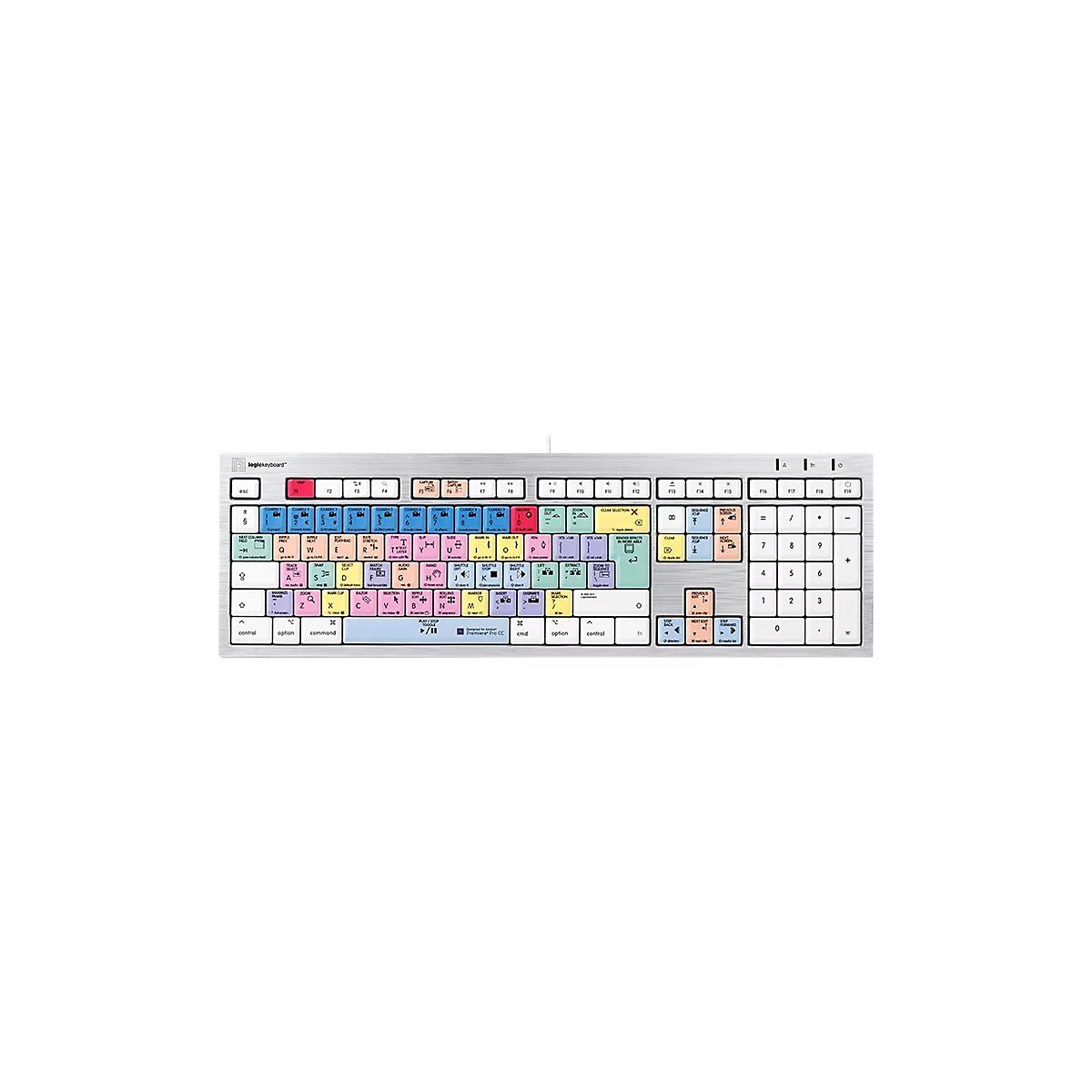 LogicKeyboard Adobe Premiere Pro CC Mac ALBA - Tastatur - USB - QWERTY - GB - Tastenschalter: Scissor-Switch