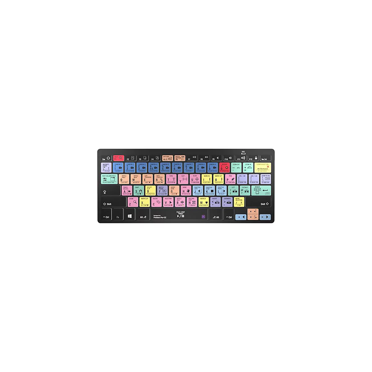 LogicKeyboard Adobe Premiere Pro CC Mini - Tastatur - kabellos - Bluetooth 3.0 - QWERTY - GB