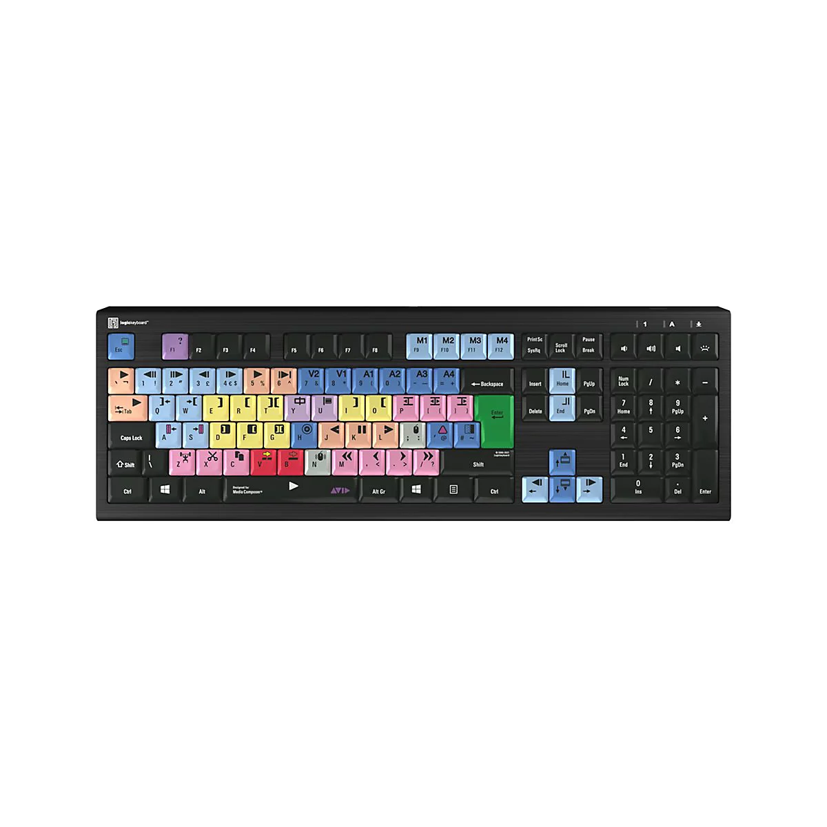 LogicKeyboard Avid Media Composer Astra 2 - Tastatur - klassisches Layout, Windows - hintergrundbeleuchtet - USB - QWERTY