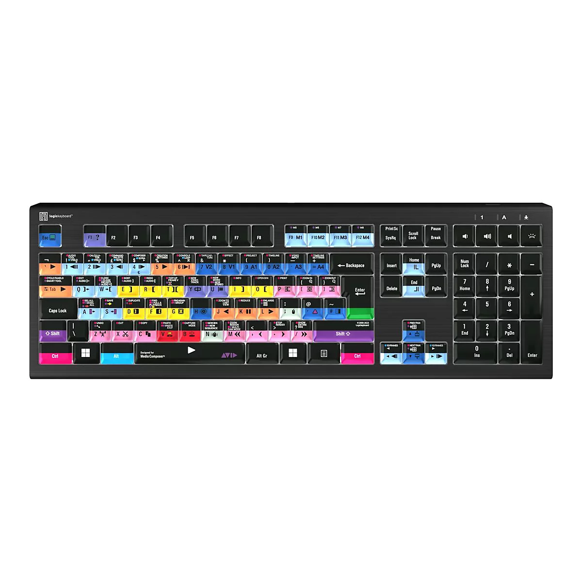 LogicKeyboard Avid Media Composer Astra 2 - Tastatur - pro layout, Windows - hintergrundbeleuchtet - USB - QWERTY