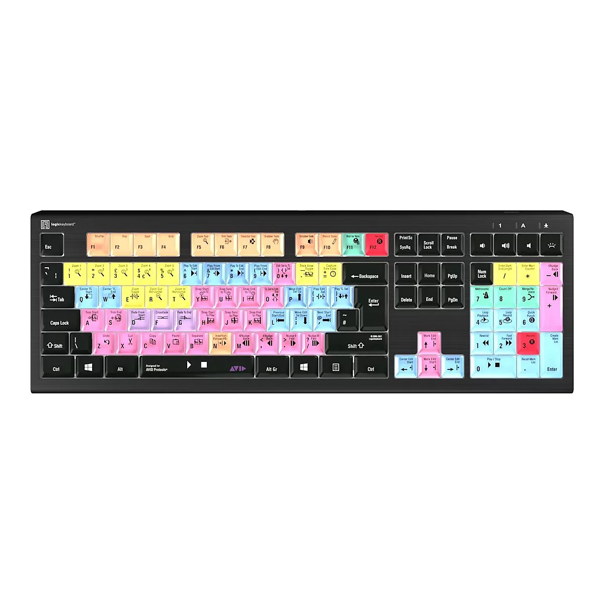 LogicKeyboard Avid Pro Tools ASTRA 2 - Tastatur - Windows - hintergrundbeleuchtet - USB - QWERTY