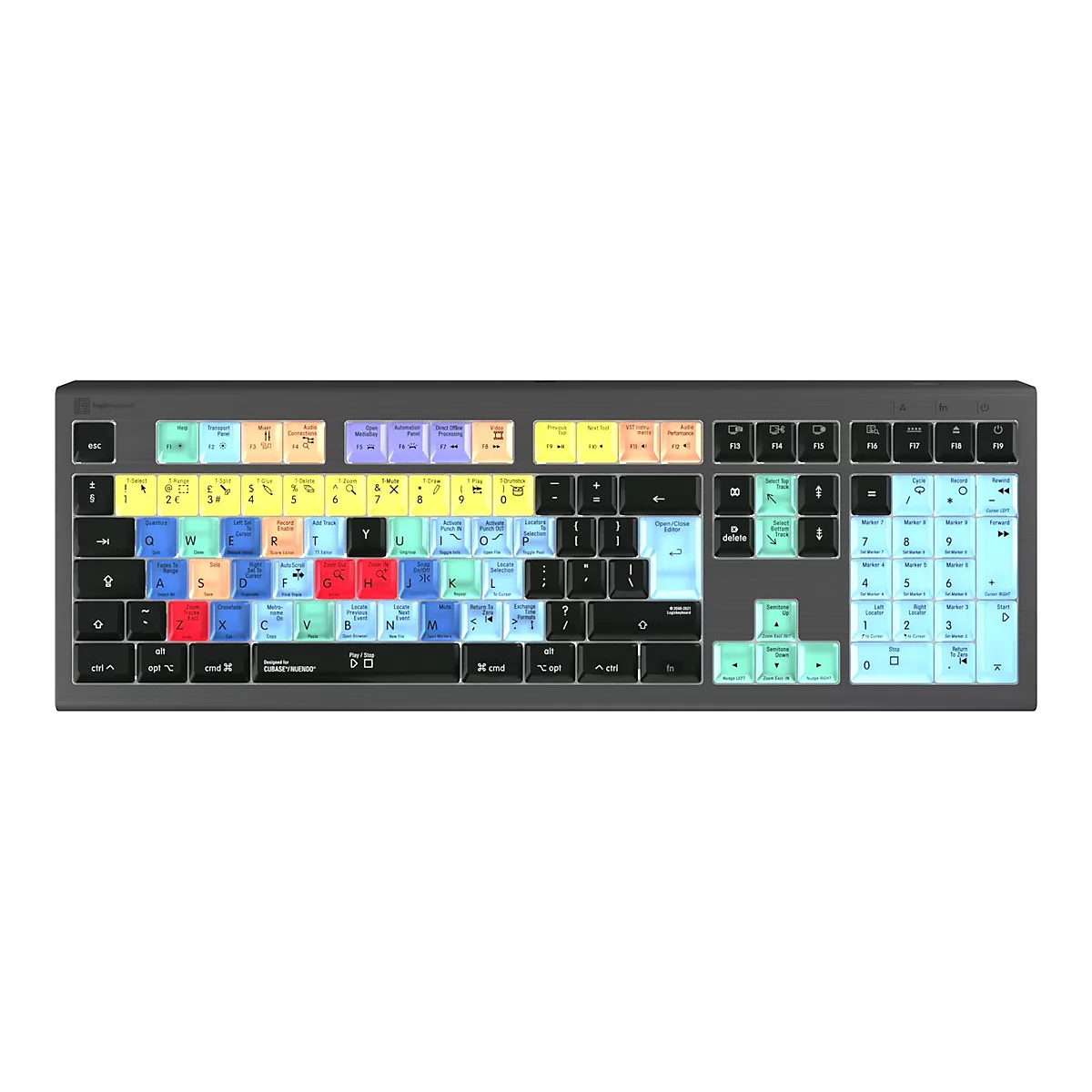 LogicKeyboard Cubase / Nuendo Astra 2 - Tastatur - Mac - hintergrundbeleuchtet - USB - QWERTY