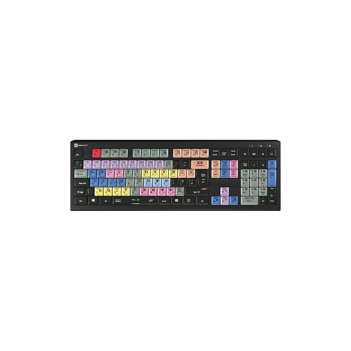 LogicKeyboard EDIUS ASTRA2 - Tastatur - Windows - hintergrundbeleuchtet - USB - QWERTY