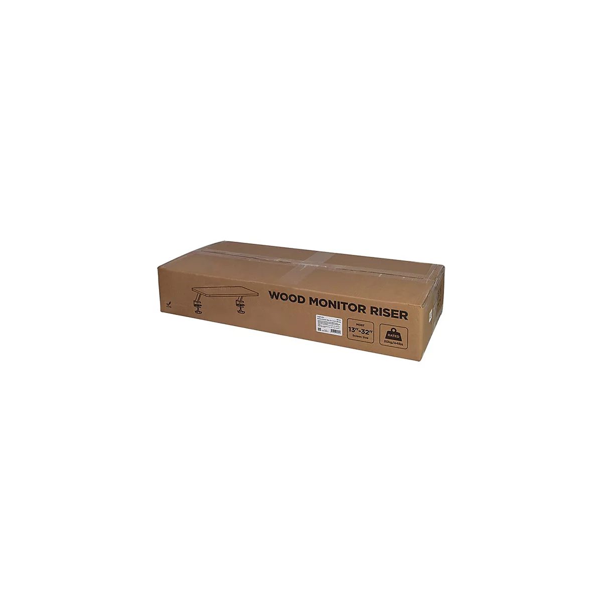 LogiLink - Aufstellung - Riser - für Monitor - 650 mm lang - Stahl, Graukarton, Kunststoff