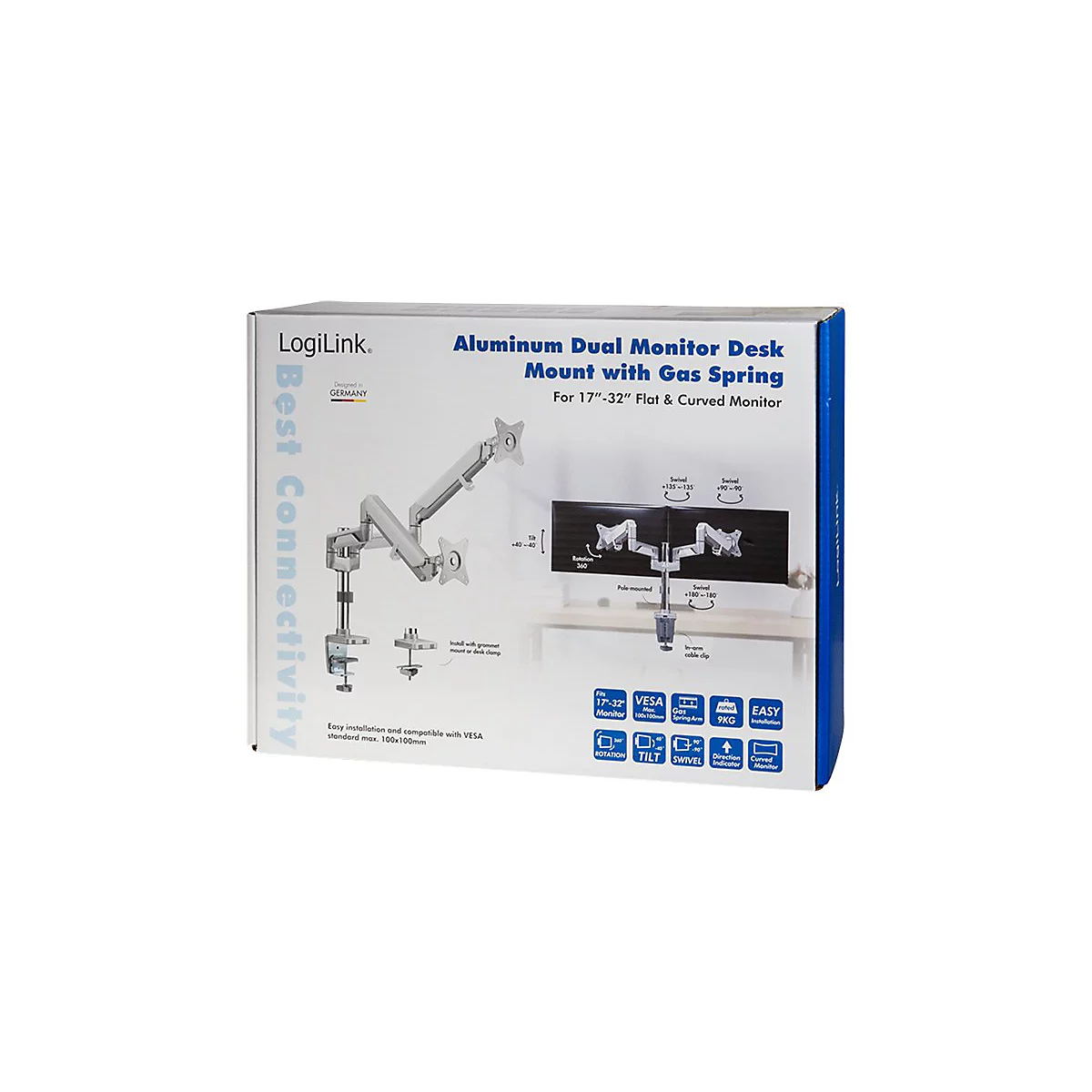 LogiLink - Befestigungskit - einstellbarer Arm