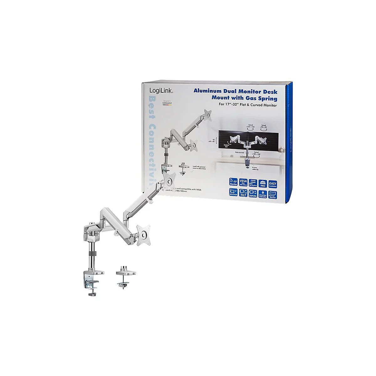 LogiLink - Befestigungskit - einstellbarer Arm