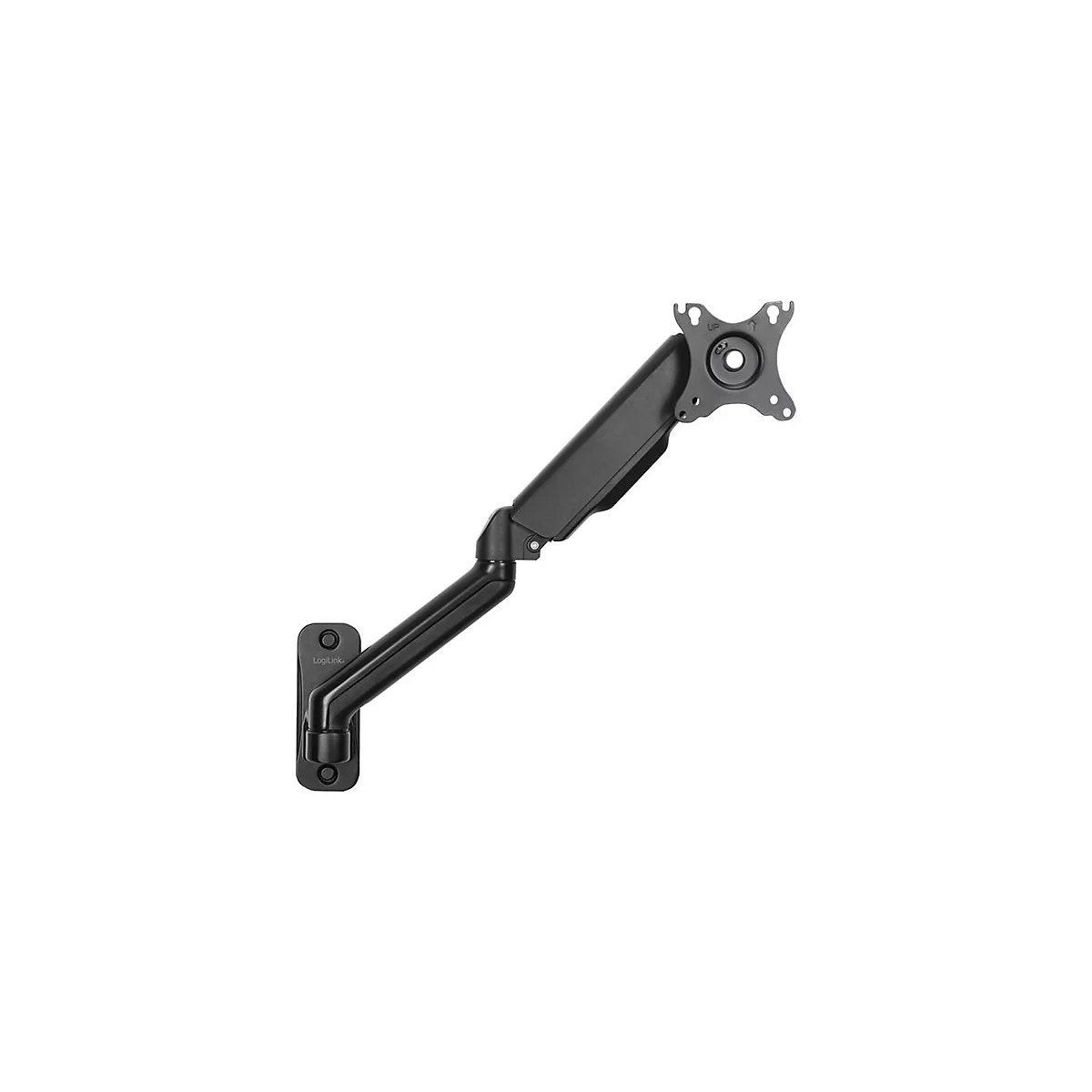 LogiLink - Befestigungskit (Wandmontage) - Gasfeder - für Monitor / Curved-Monitor - Kunststoff, Stahl, Aluminium - Schwarz