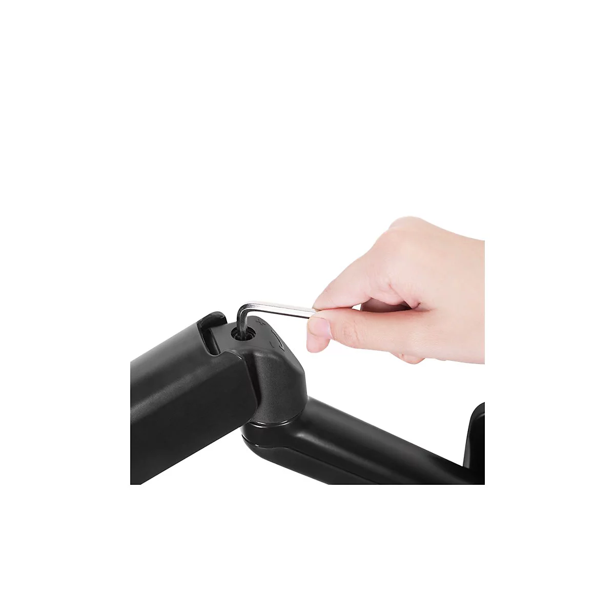 LogiLink - Befestigungskit (Wandmontage) - Gasfeder - für Monitor / Curved-Monitor - Kunststoff, Stahl, Aluminium - Schwarz