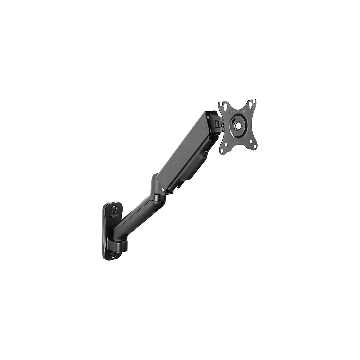 LogiLink - Befestigungskit (Wandmontage) - Gasfeder - für Monitor / Curved-Monitor - Kunststoff, Stahl, Aluminium - Schwarz