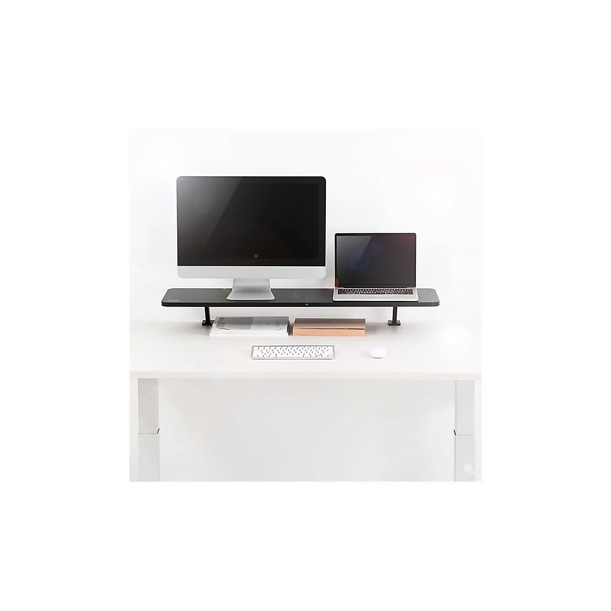 LogiLink - Bildschirmständer - 1.000 mm lang, für 13 - 32' Monitore - Tisch montierbar - Schwarz