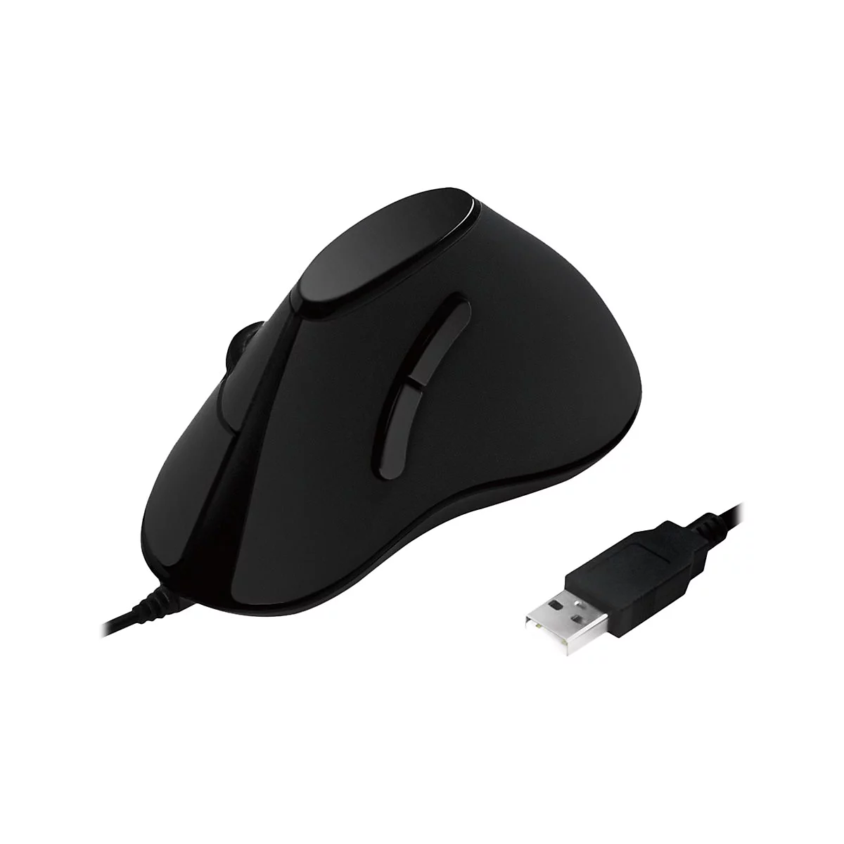LogiLink Ergonomic Vertical - vertikale Maus - USB - Schwarz
