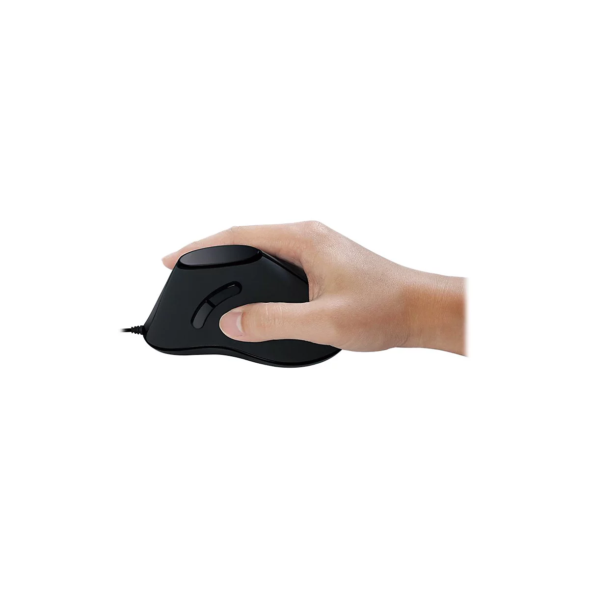 LogiLink Ergonomic Vertical - vertikale Maus - USB - Schwarz