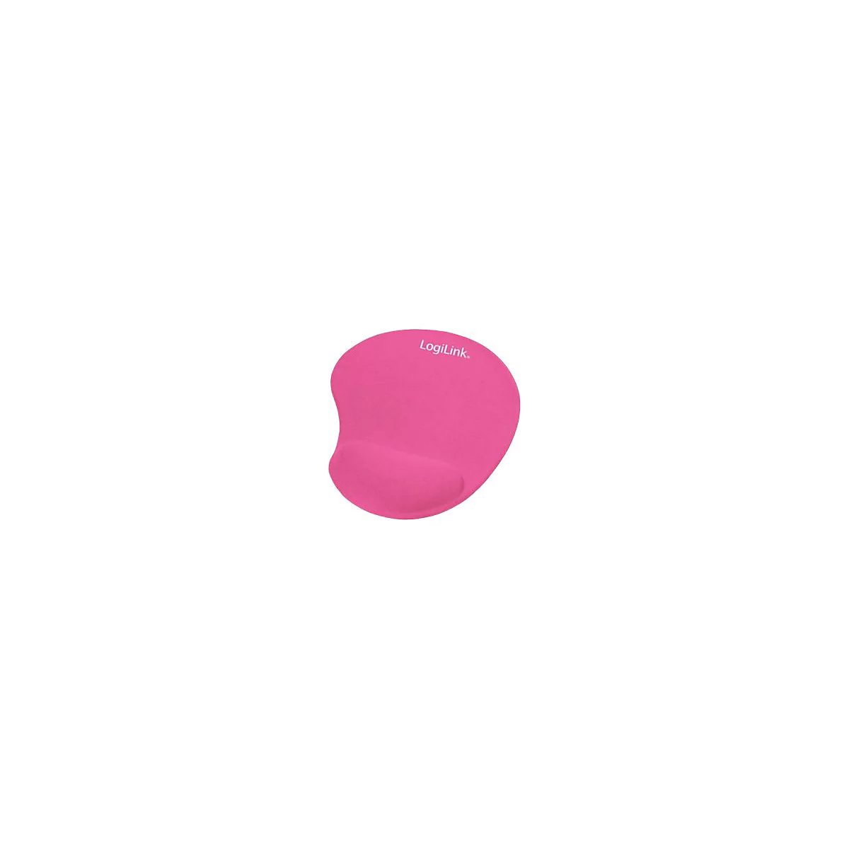 LogiLink GEL Mouse Pad with Wrist Rest Support - Mauspad mit Handgelenkpolsterkissen - pink