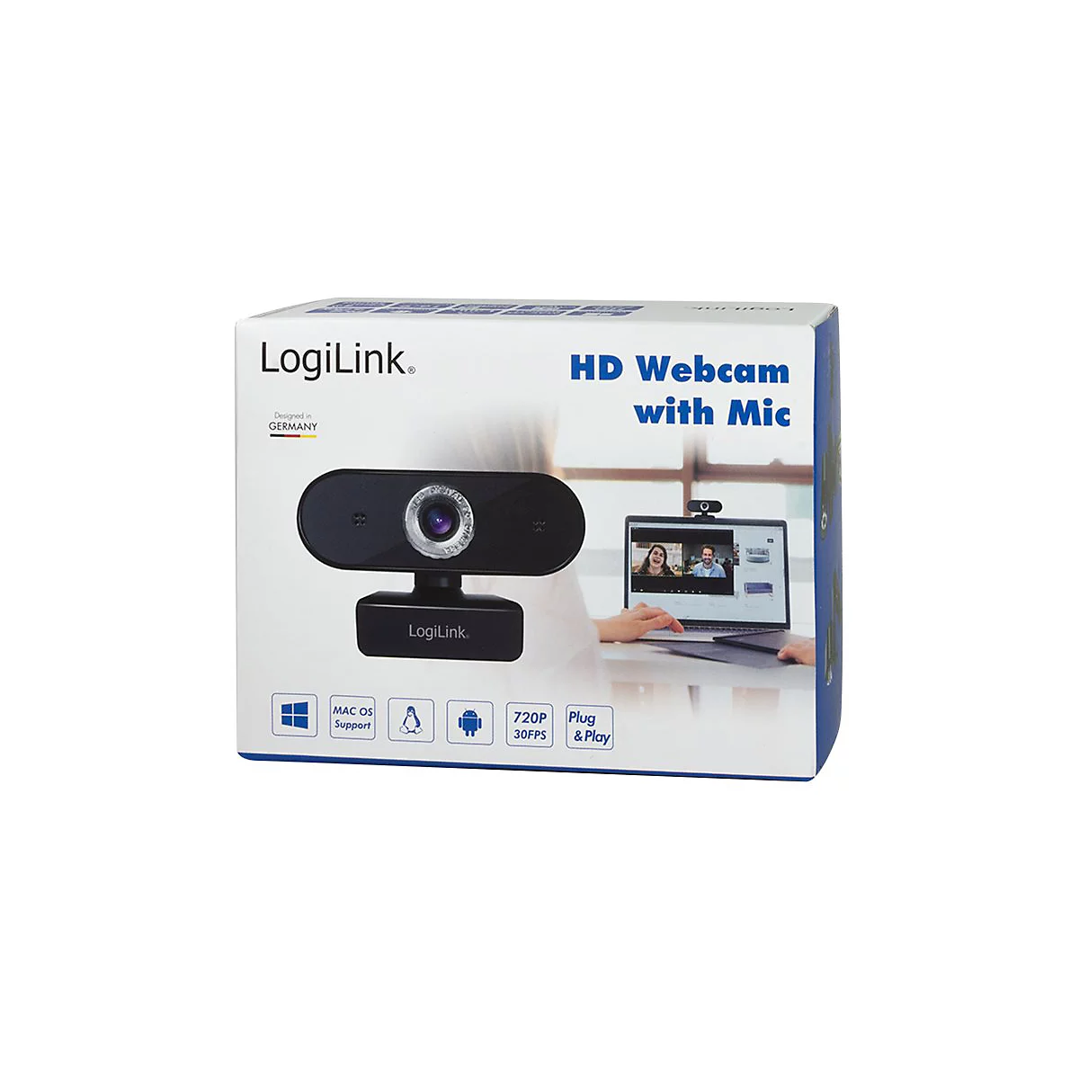 LogiLink HD USB Webcam with Microphone - Webcam