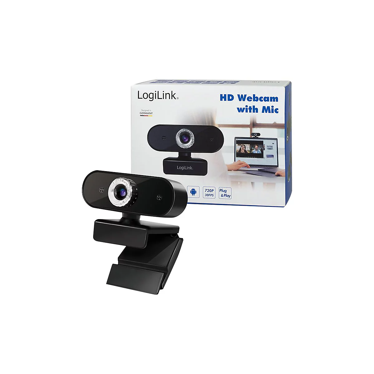 LogiLink HD USB Webcam with Microphone - Webcam