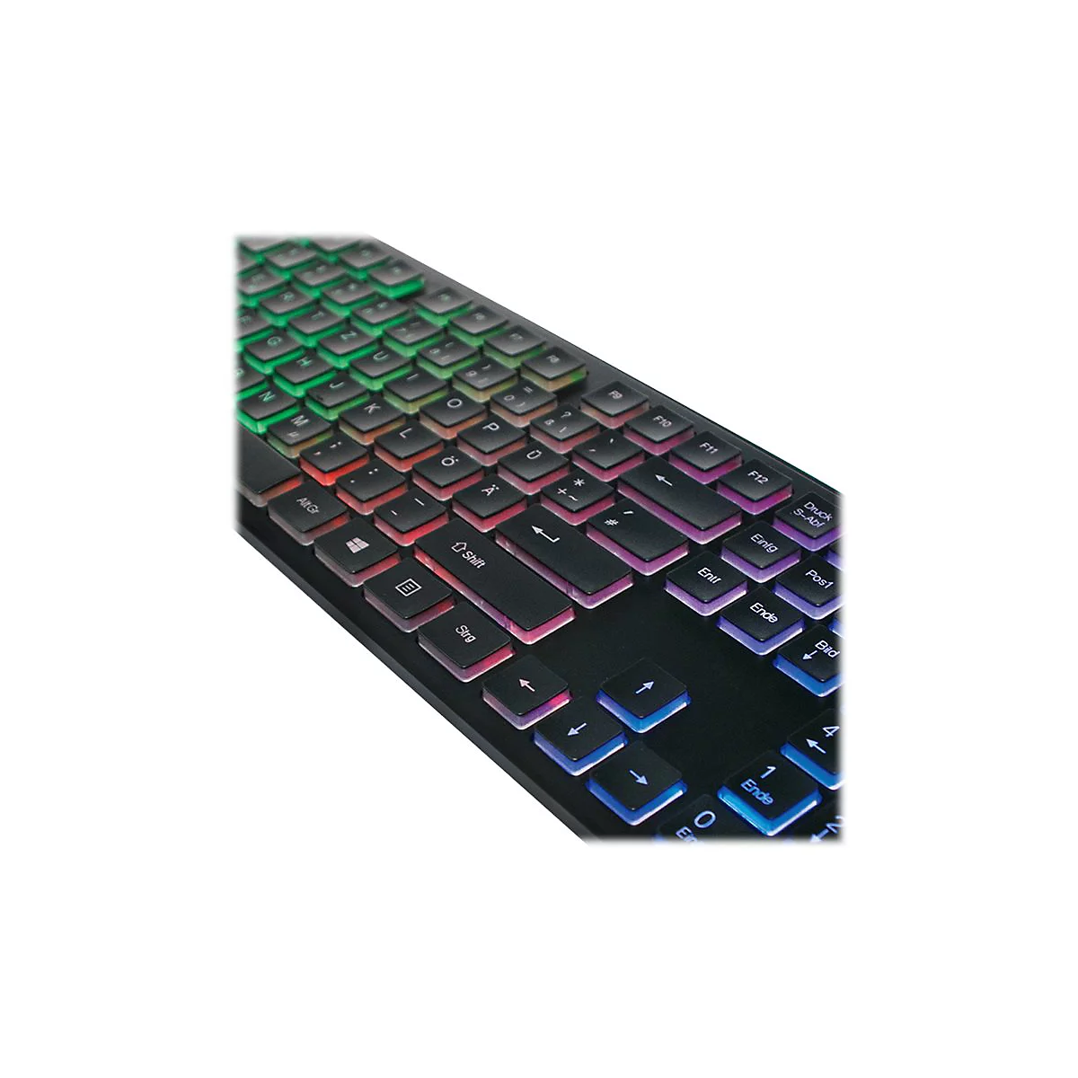 LogiLink Illuminated - Tastatur - hinterleuchtet - USB - Deutsch
