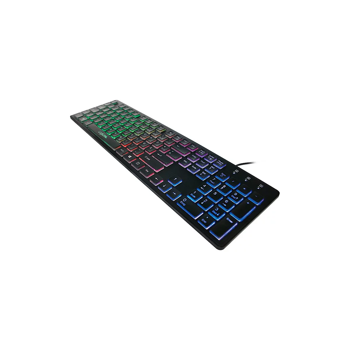 LogiLink Illuminated - Tastatur - hinterleuchtet - USB - Deutsch