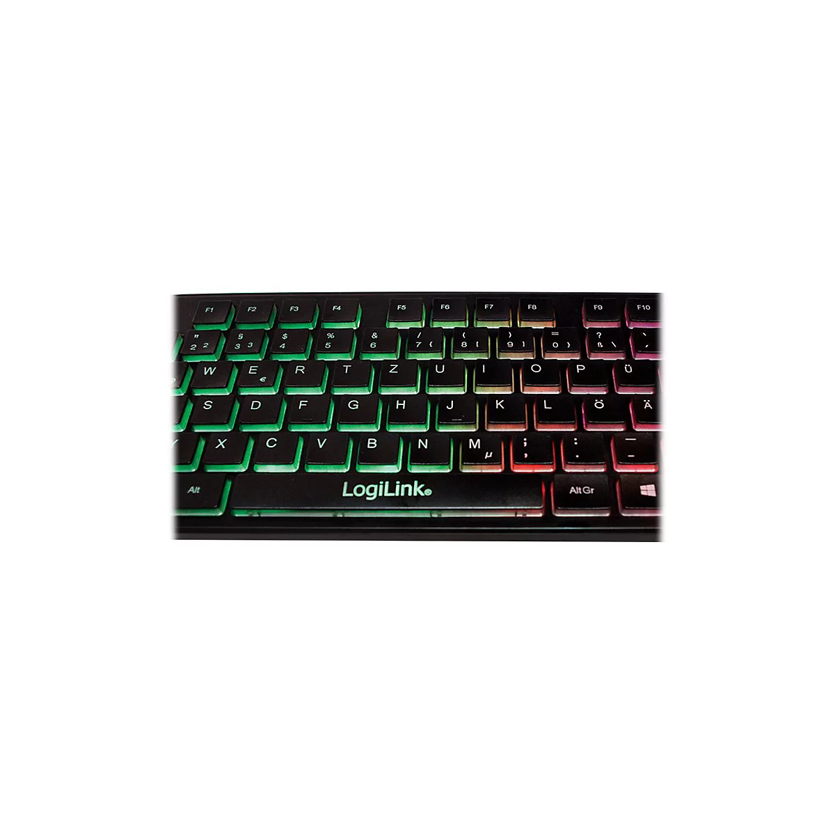 LogiLink Illuminated - Tastatur - hinterleuchtet - USB - Deutsch