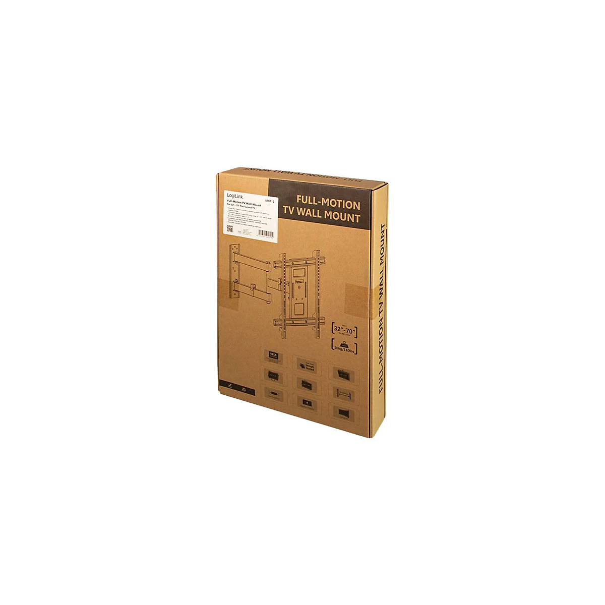 LogiLink - Klammer - full-motion - für LCD-TV / gekrümmter LCD-TV - Schwarz