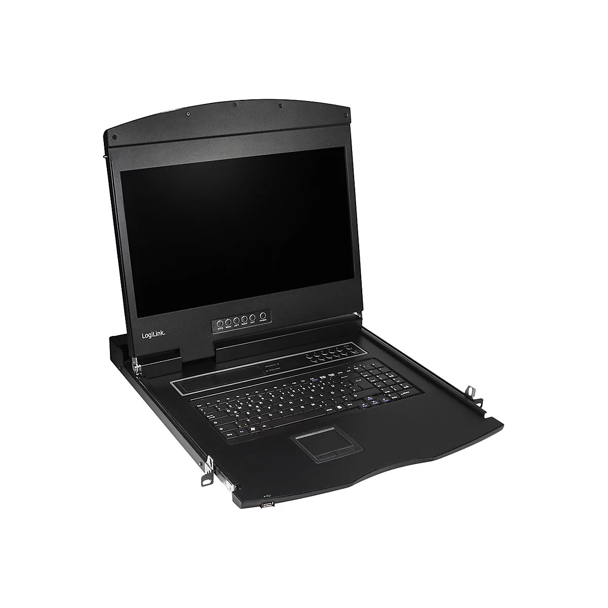 LogiLink - KVM-Konsole - PS/2, USB - QWERTZ - 48.3 cm (19') (18.47' sichtbar) - Rack