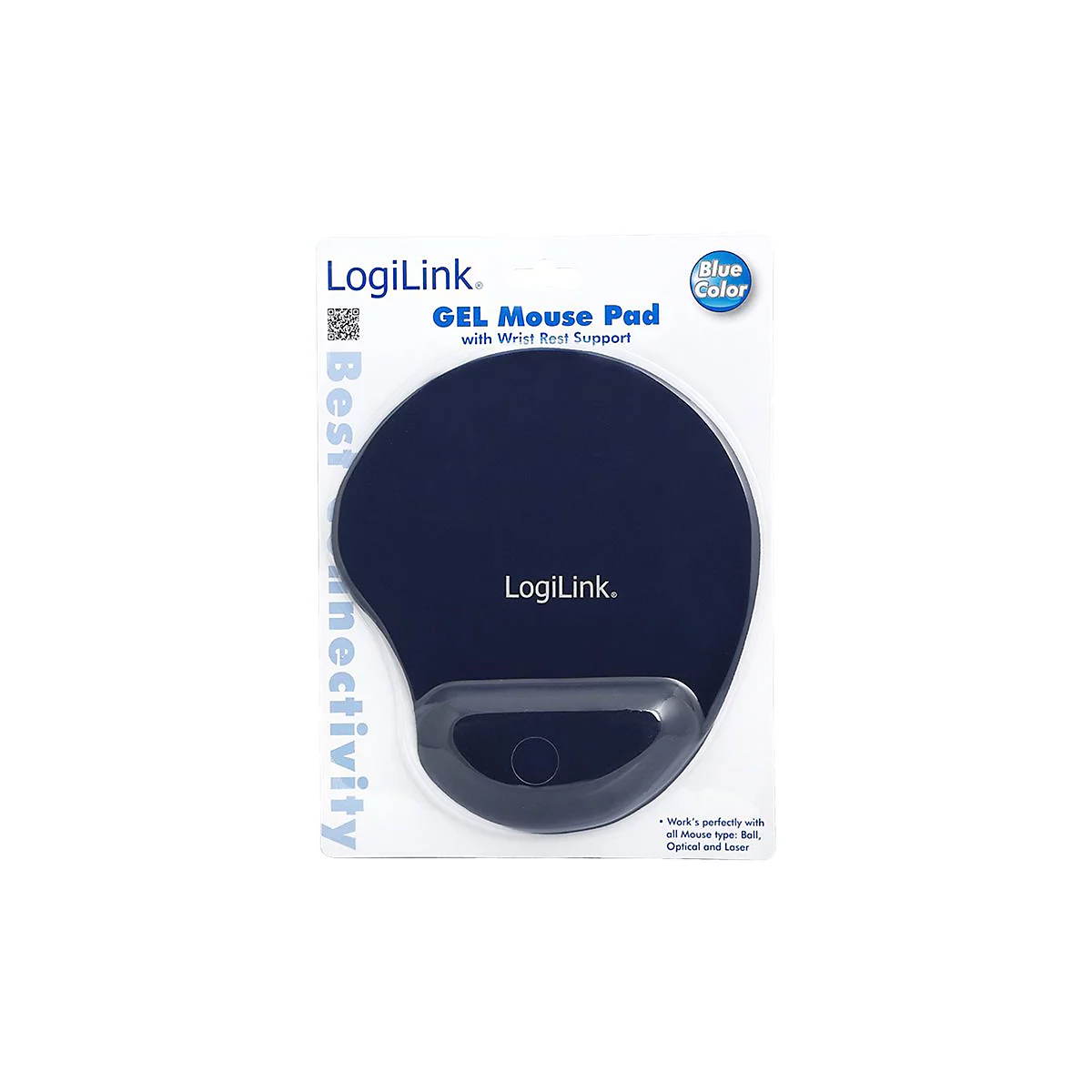 LogiLink - Mauspad mit Handgelenkpolsterkissen - Blau