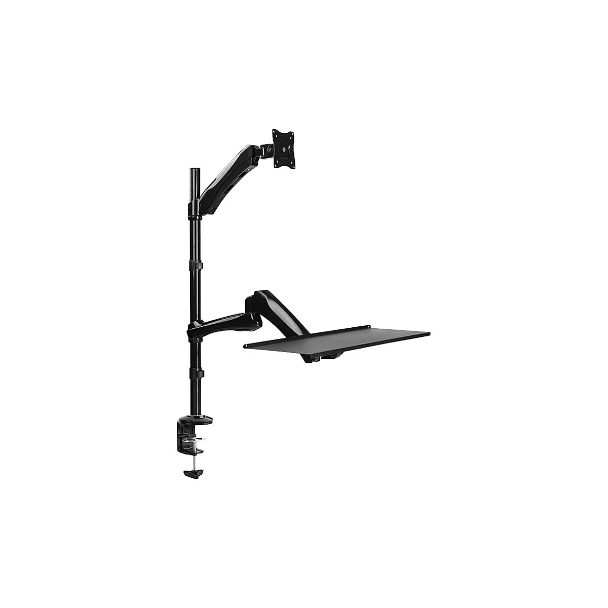 LogiLink Sit-Stand Workstation - Befestigungskit - einstellbarer Arm - für Monitor / Tastatur