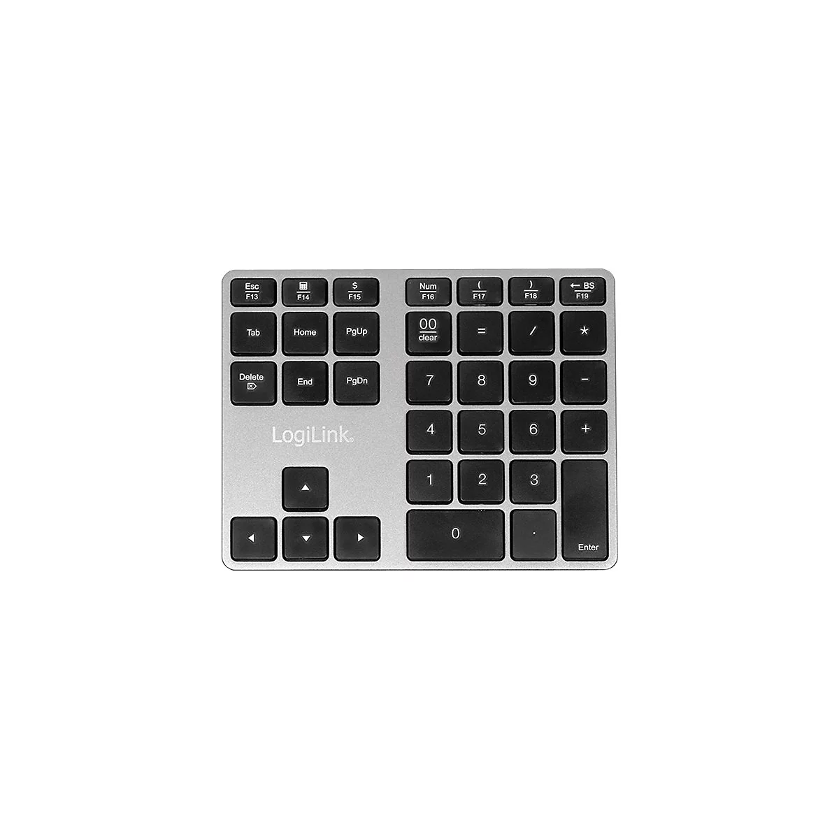 LogiLink - Tastenfeld - kabellos - Bluetooth 3.0 - Space-grau