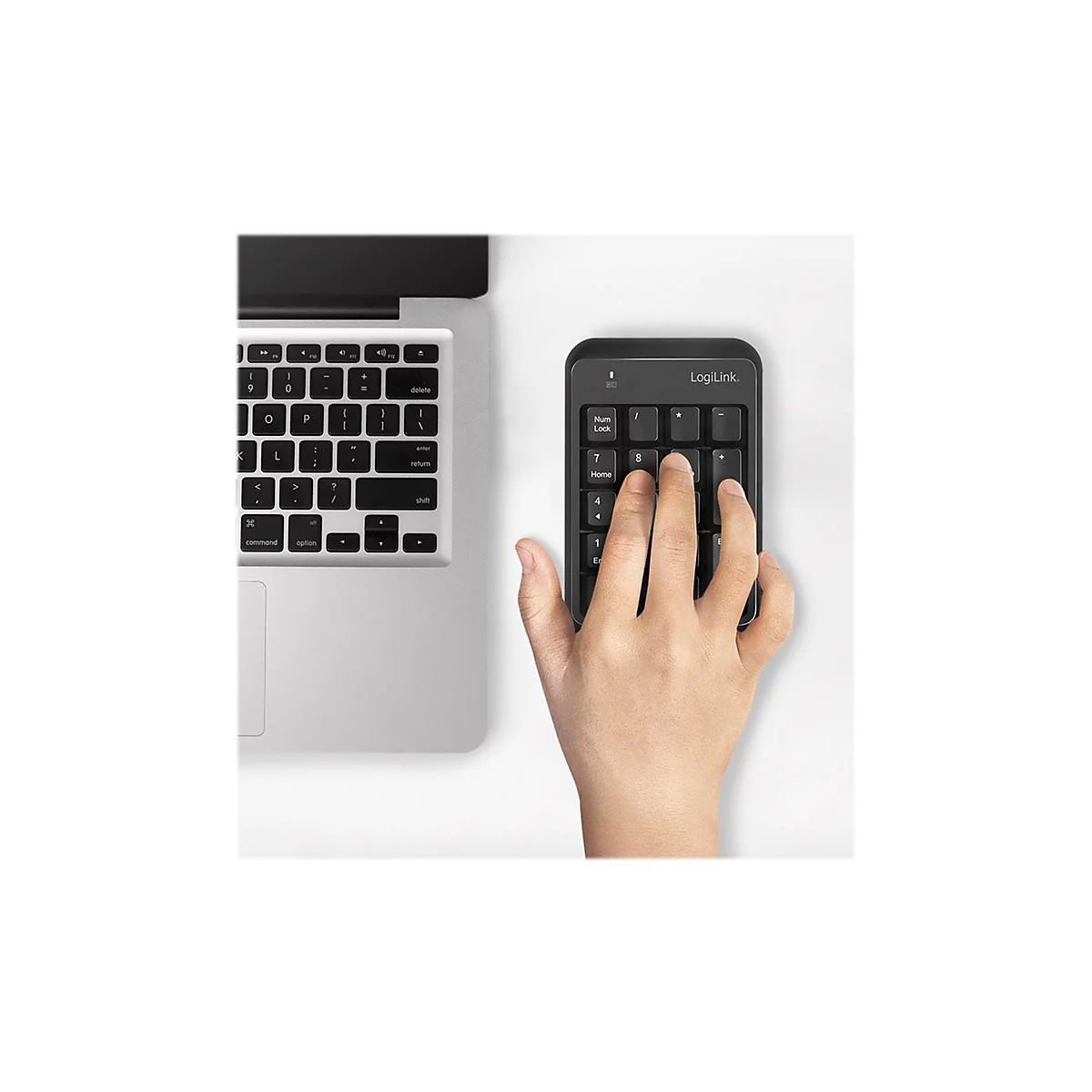 LogiLink - Tastenfeld - kabellos - Bluetooth 5.1 - Schwarz