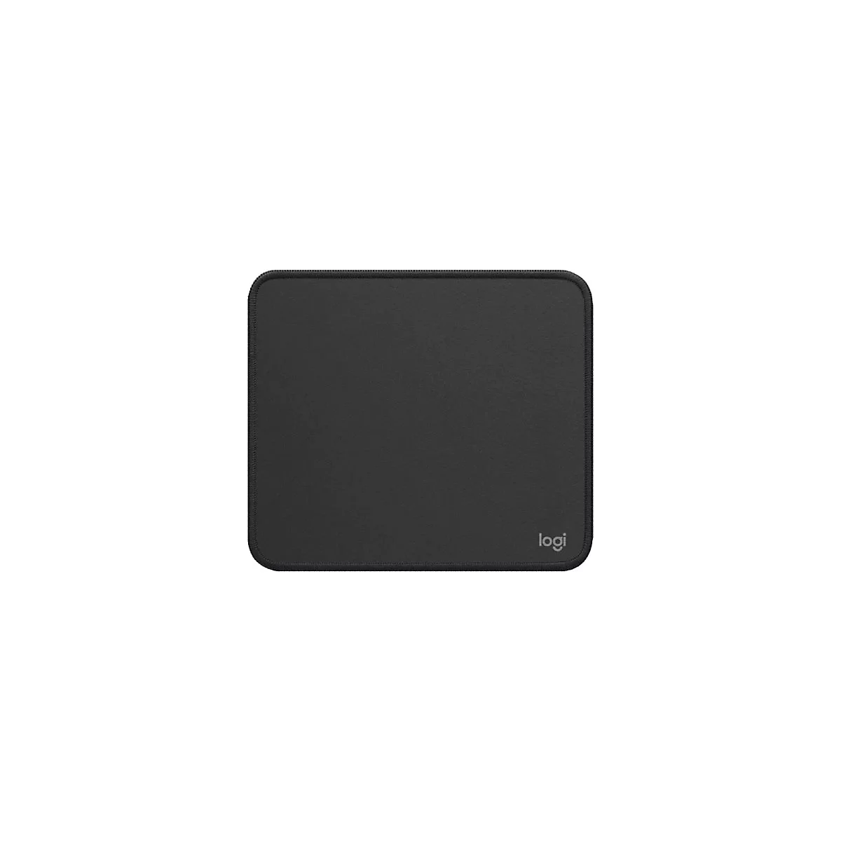 Tapis de souris rectangulaire noir avec le logo logi.