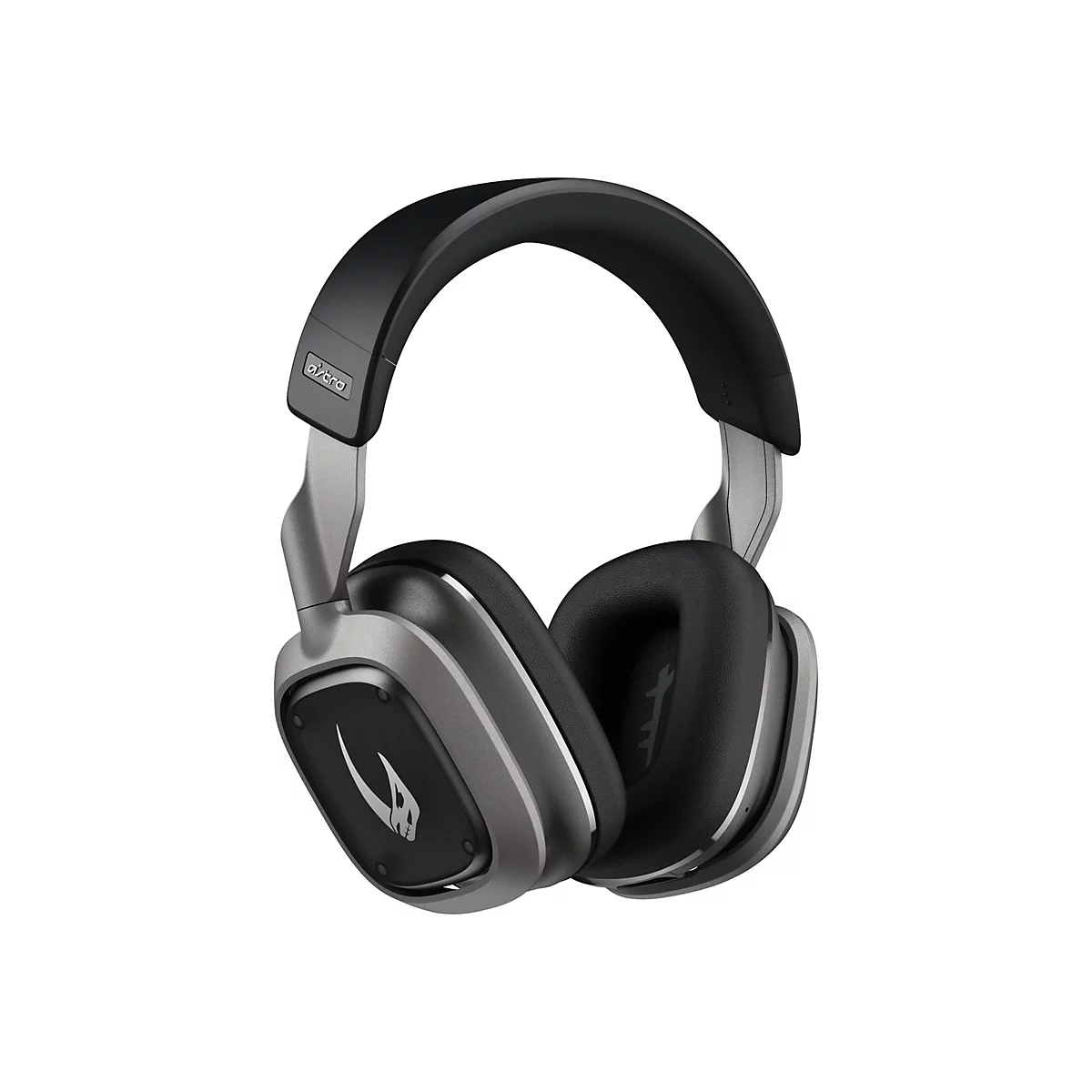 Grau-schwarzes Gaming-Headset. Auf den Ohrmuscheln befindet sich das Logo "Astro".