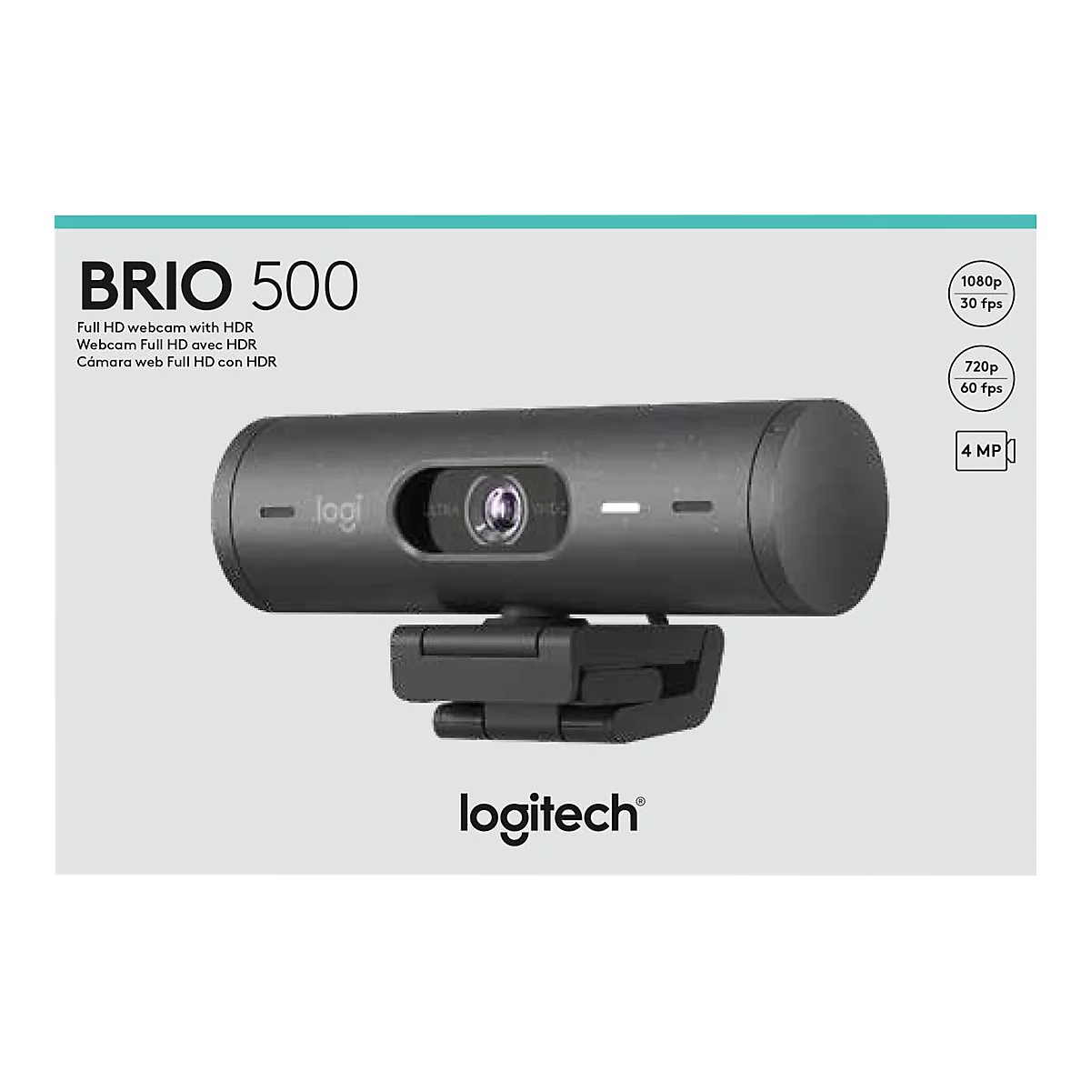 Logitech BRIO 500 - Webcam - Farbe - 1920 x 1080 - 1080p, 720p - Audio