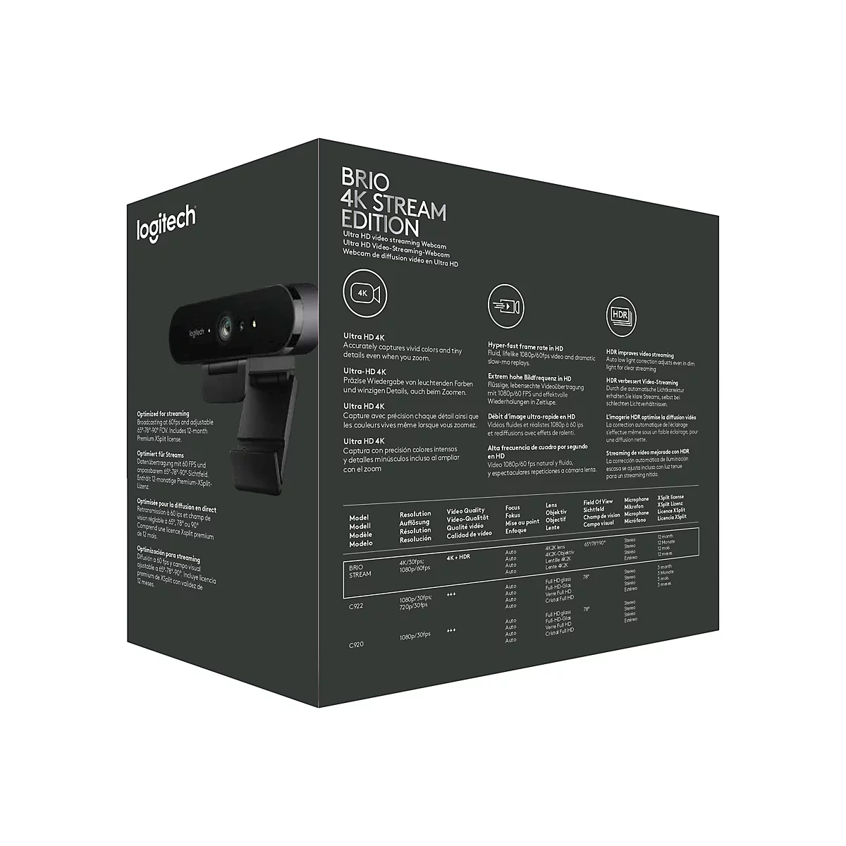 Logitech BRIO STREAM - Livestream-Kamera