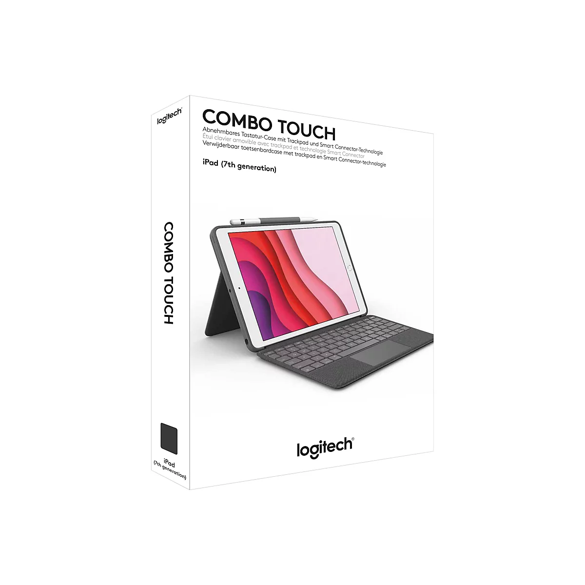 Logitech Combo Touch - Tastatur und Foliohülle - mit Trackpad - hintergrundbeleuchtet - Apple Smart connector - QWERTZ