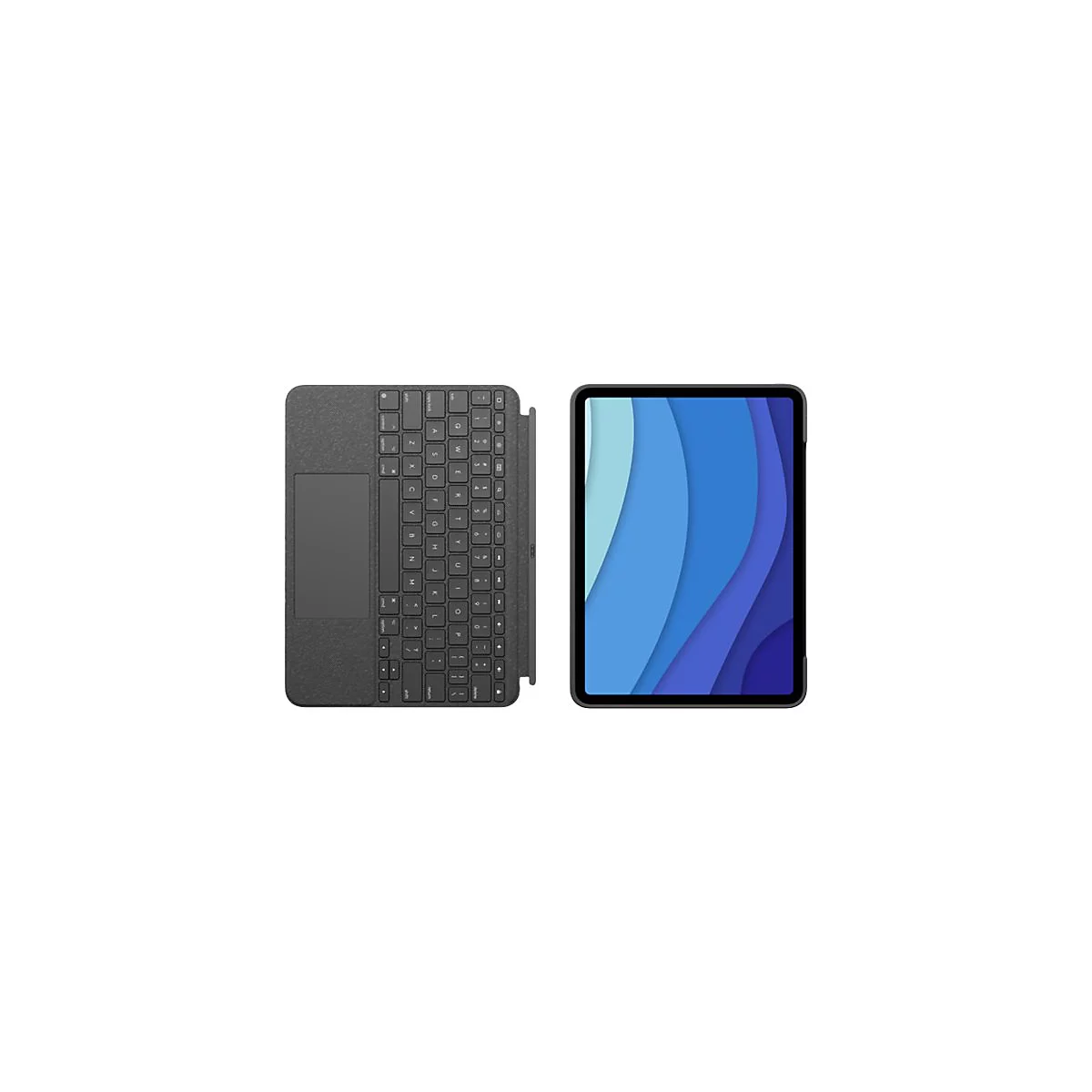 Logitech Combo Touch - Tastatur und Foliohülle - mit Trackpad - hintergrundbeleuchtet - Apple Smart connector - QWERTZ