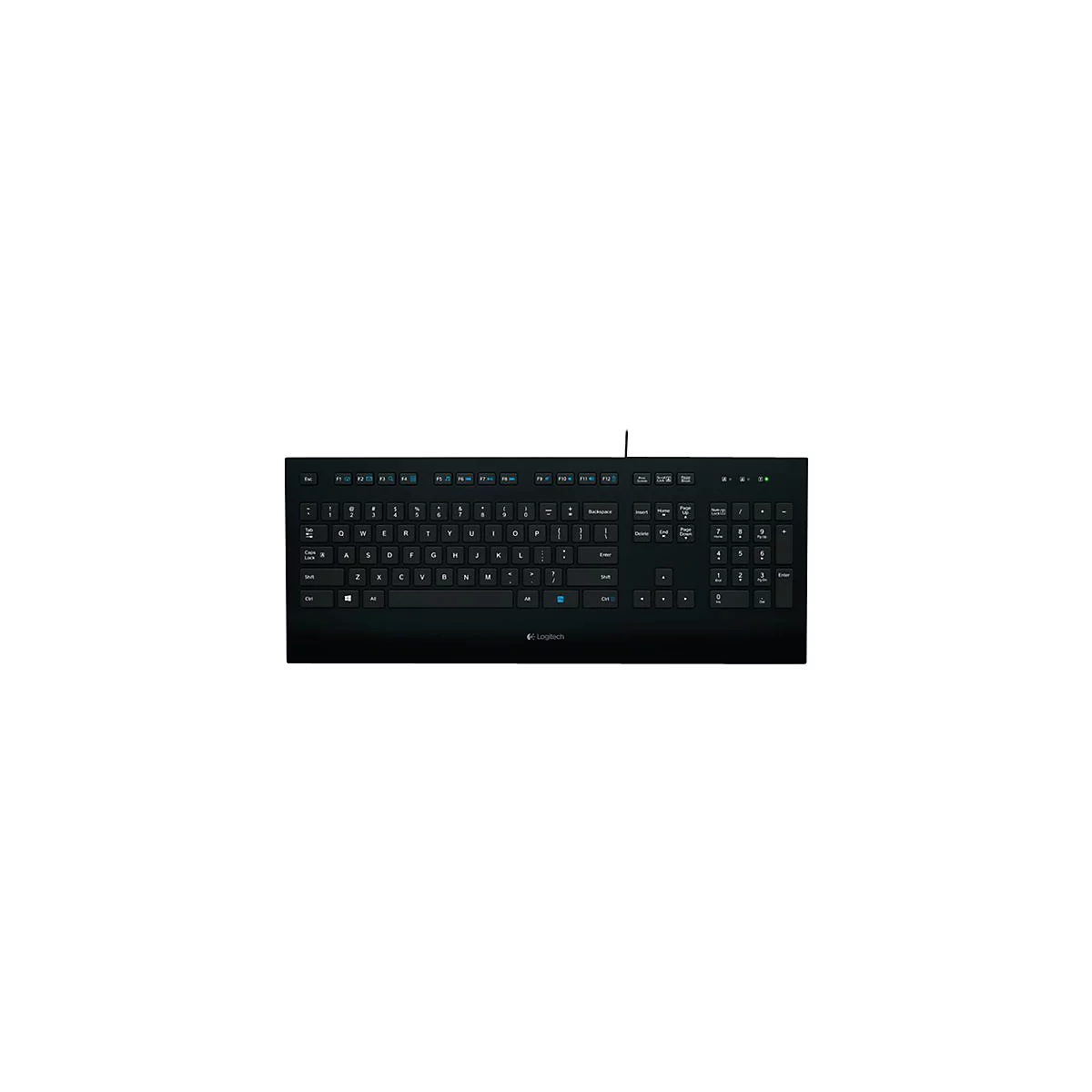 Logitech Corded K280e - Tastatur - USB - Nordisch