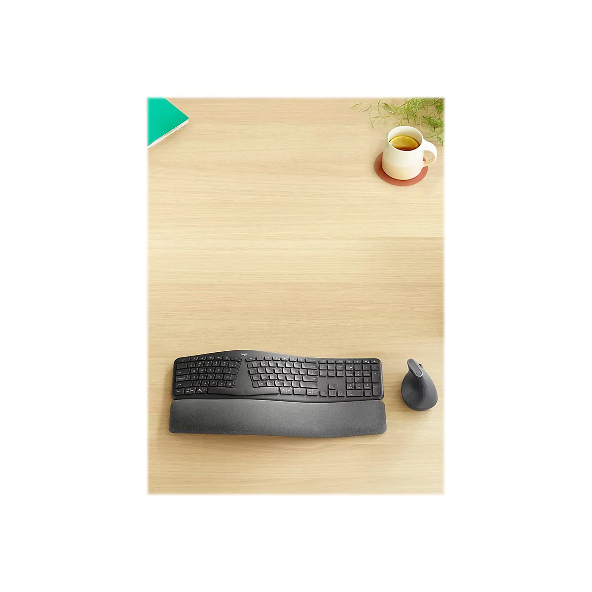 Logitech ERGO K860 - Tastatur - kabellos - 2.4 GHz, Bluetooth 5.0 - QWERTY - GB