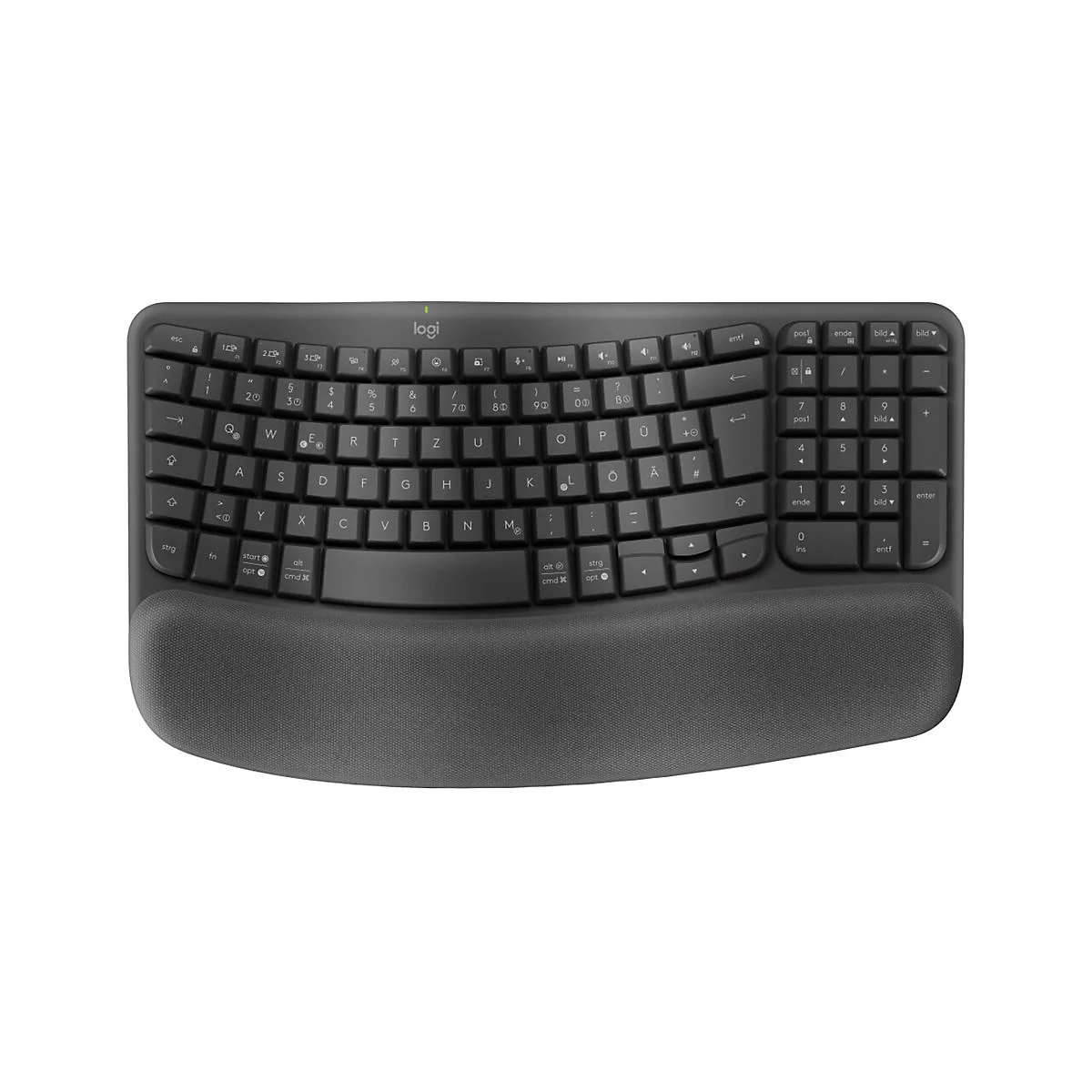 Logitech Ergo Series - Tastatur - kabellos - 2.4 GHz, Bluetooth LE - QWERTZ - Deutsch
