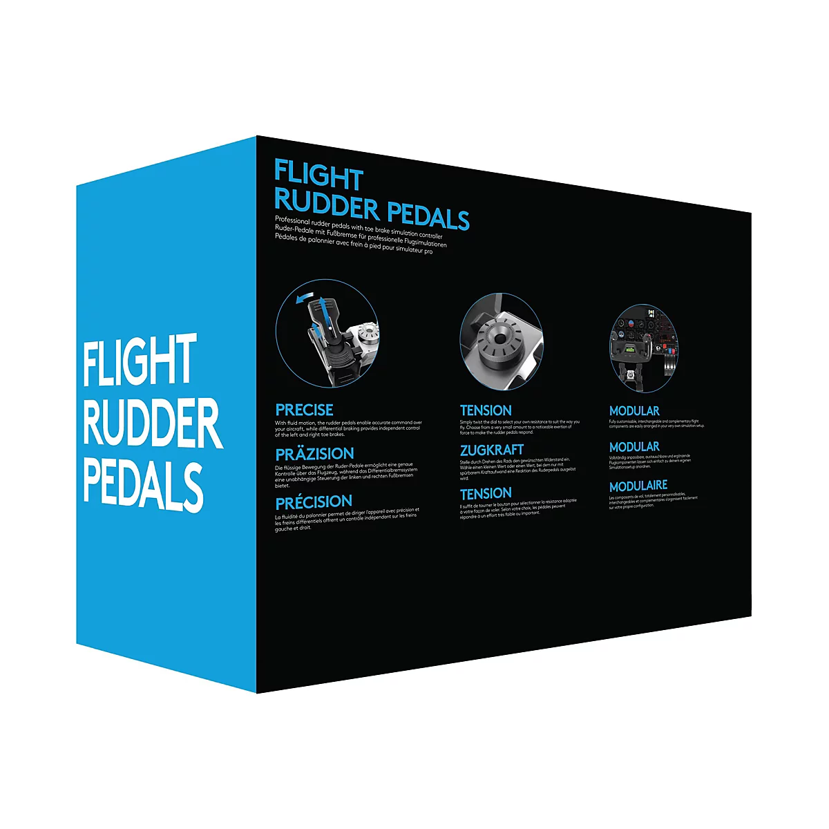 Logitech Flight Rudder Pedals - Pedale - kabelgebunden - für PC