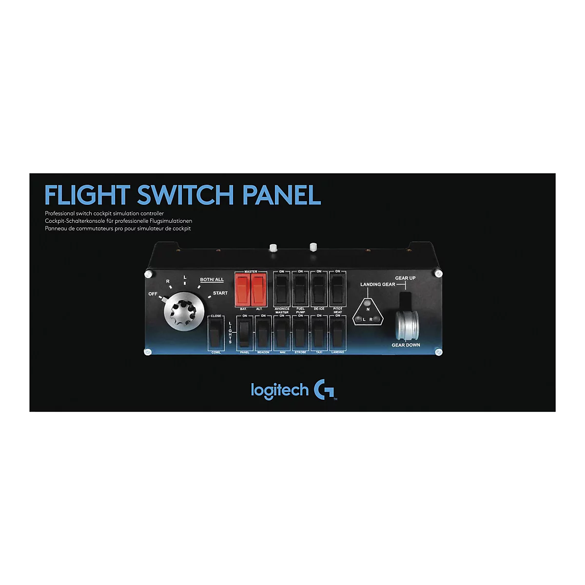 Logitech Flight Switch Panel - Flugsimulator-Instrumentenbrett - kabelgebunden - für PC