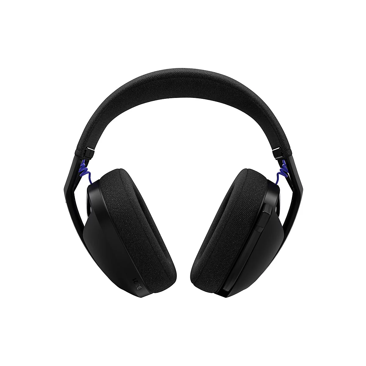 Schwarzer Over-Ear-Kopfhörer mit blauen Akzenten, vor weißem Hintergrund. Der Schriftzug 'SG 21' ist zu sehen.
