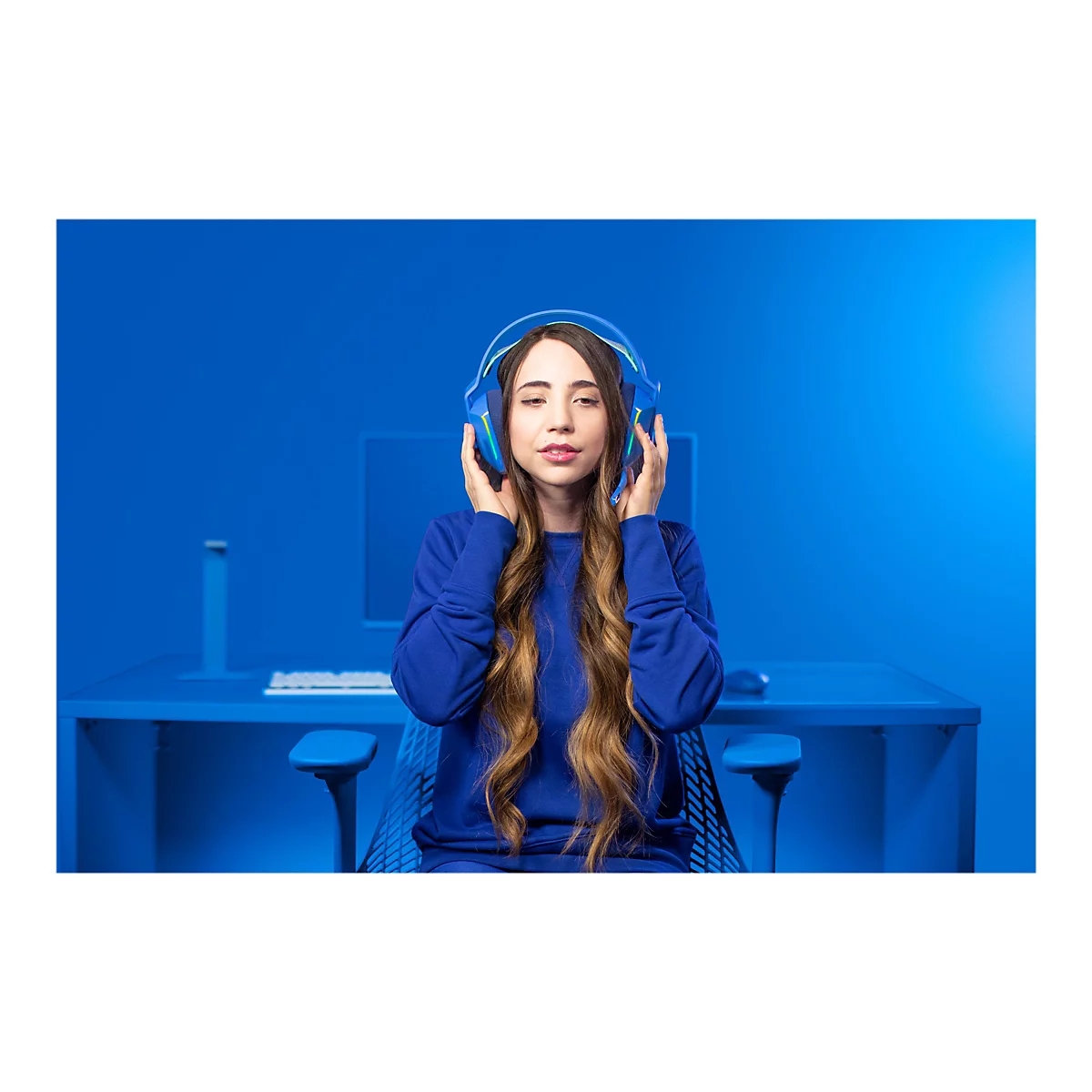 Logitech G G733 LIGHTSPEED Wireless RGB Gaming Headset - Headset - ohrumschließend - 2,4 GHz - kabellos - Blau