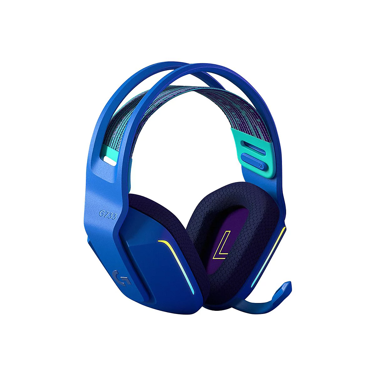 Logitech G G733 LIGHTSPEED Wireless RGB Gaming Headset - Headset - ohrumschließend - 2,4 GHz - kabellos - Blau