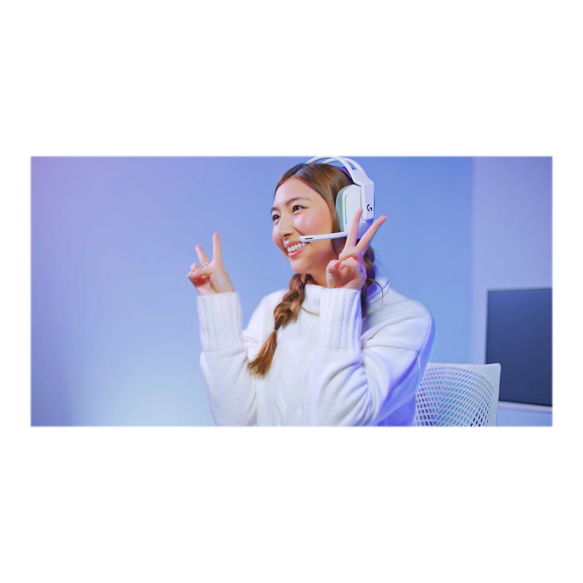 Logitech G G733 LIGHTSPEED Wireless RGB Gaming Headset - Headset - ohrumschließend - 2,4 GHz - kabellos - weiß