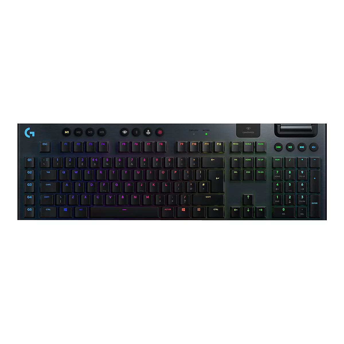 Logitech G915 LIGHTSPEED Wireless RGB Mechanical Gaming Keyboard - GL Tactile - Tastatur - Hintergrundbeleuchtung - kabellos - Bluetooth, 2.4 GHz
