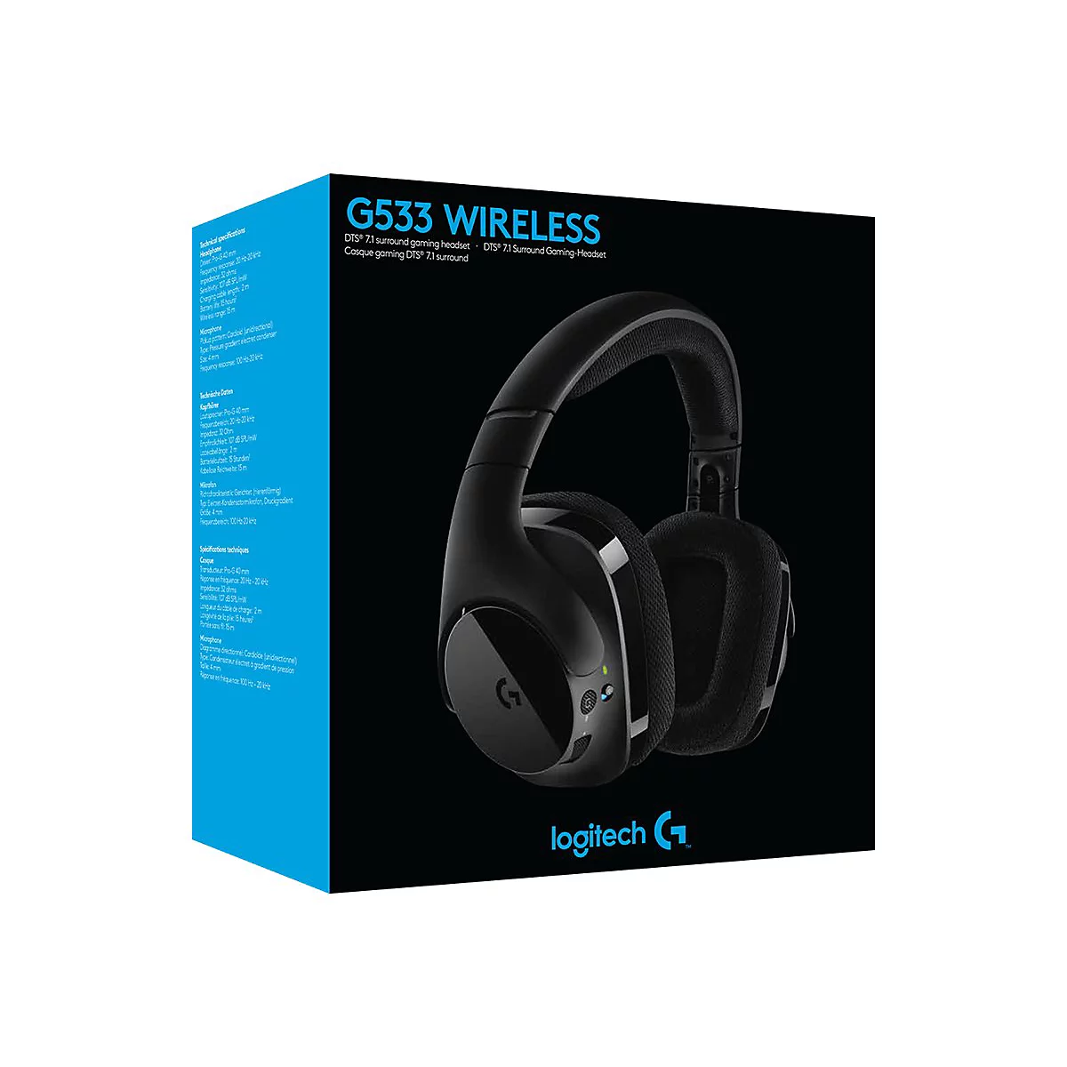 Logitech Gaming Headset G533 - Headset - 7.1-Kanal - ohrumschließend - kabellos