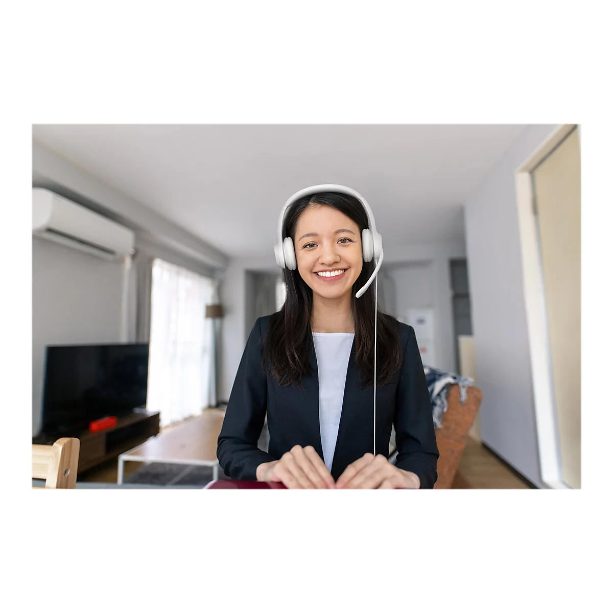 Logitech H390 - Headset - On-Ear - kabelgebunden - USB-A - Off-White