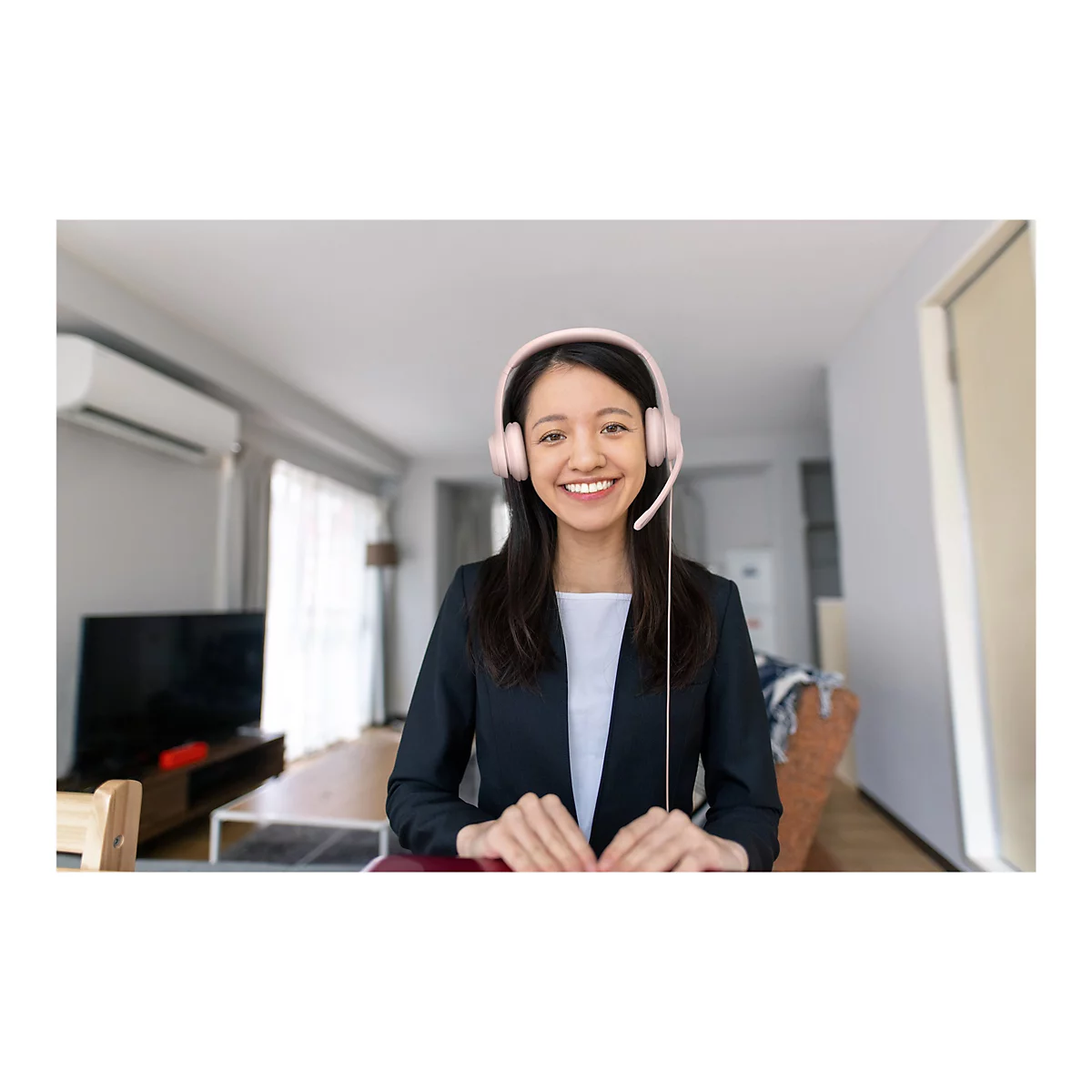 Logitech H390 - Headset - On-Ear - kabelgebunden - USB-A - rosé