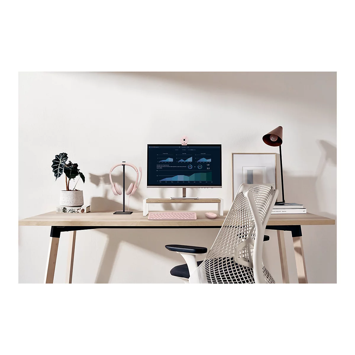 Logitech H390 - Headset - On-Ear - kabelgebunden - USB-A - rosé